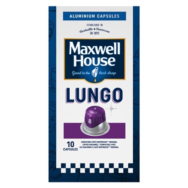 Maxwell House Lungo Intensity 8 Coffee Capsules 10 Capsules, 52g