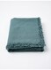 130 x 160 cm Soft Cotton Quilt Throws Blanket in Teal Blue Premium 400GSM Fringed Boho Decorative Throw for Couch Sofa Bed Travel