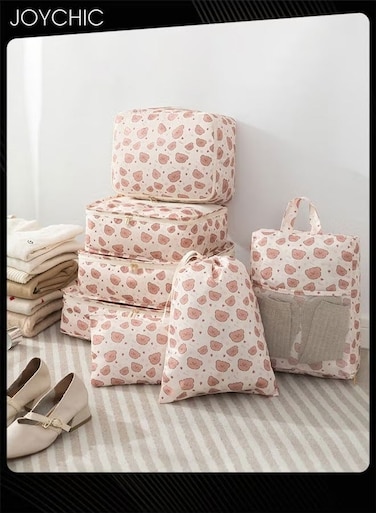 7 Pcs packing cubes for suitcases Travel Cubes Packing Suitcase Organizer Bags Set Lightweight Essential Bag with Large Toiletries Clothes Shoes