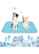 Dog Cooling Mat Summer Self Cooling Mat for Dogs Puppy Cats Small Animal Rabbit Ice Silk Pet Self Cooling Mats Pet Cooling Blanket Keep Cool Pad for Sofa Floor Car Seat Pet Bed (blue)