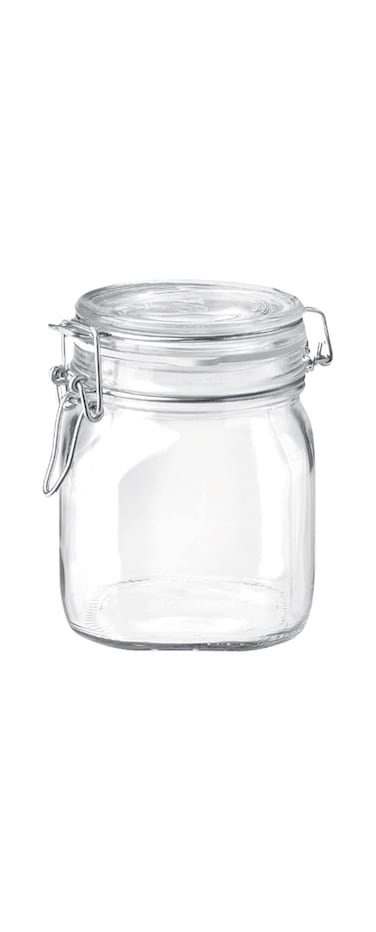 Sulfar Clear Transparent Round Jar Storage Jar, Clear, 0.075 L