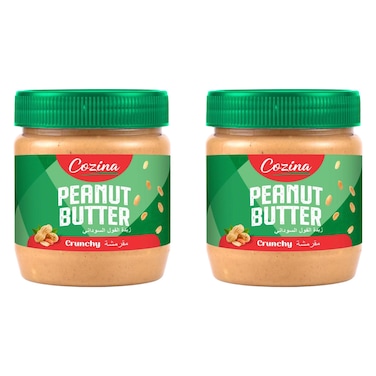 Cozina Crunchy Peanut Butter, 340g pack of 2