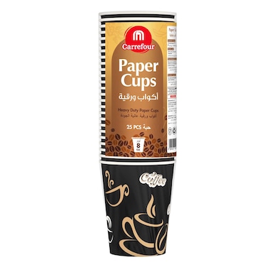 Carrefour Heavy Duty Paper Cups 236ml 25 PCS