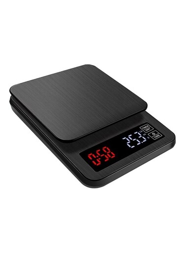 Accurate Coffee Scale With Timer LED Display Black