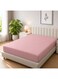 Linen Klub 1-Piece Microfiber Fitted Sheet Striped,Color: Baby Pink , Size: Single(90&Atilde;&mdash;190cm),Design Soft Fabric Deep Pocket Elastic Edge Bed Linen
