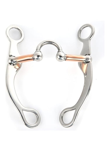 Luocute Stainless Steel Sweet Iron Horse Mouth Roller, Horse Mouth Bit Steel Copper Roller Pacifier for Young Horses, Rollers Control Activities