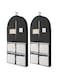 of 2 Heavy Duty 49" Garment Bags with 4 Pockets for Home and Travel, Perfect for Closet Storage, Holds 3-8 Clothes, Coats, Shirts, and Dresses. Ideal for Organizing and Protecting Your Wardrobe.