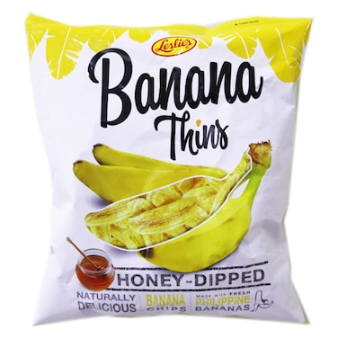Leslie's Thins Honey-Dipped Banana Chips,100g