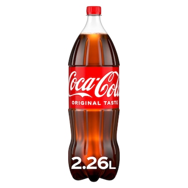 Coca-Cola Original Taste Carbonated Soft Drink PET Bottle, 2.26L