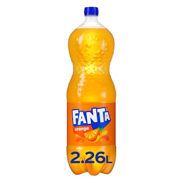 Fanta Orange Carbonated Soft Drink PET Bottle, 2.26L