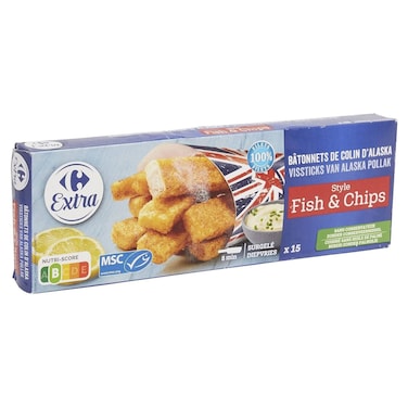 Carrefour Classic Breaded Hake Fish Fingers, 405g