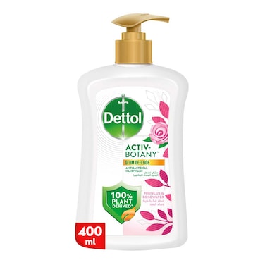Dettol Activ-Botany Liquid Handwash, Rosewater &amp; Hibiscus Scent, 400ml
