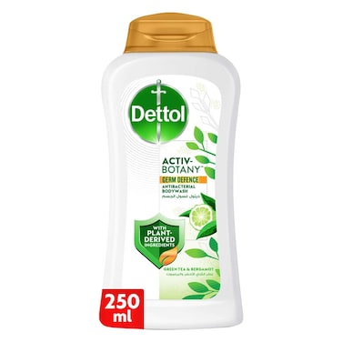Dettol Activ-Botany Shower Gel &amp; Body Wash, Green Tea &amp; Bergamot Scent, 250ml