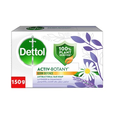 ديتول صابون أكتيف بوتاني، برائحة الخزامى والبابونج، 150 غرام