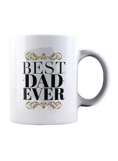 Dad Ever Printed Ceramic Coffee Mug White