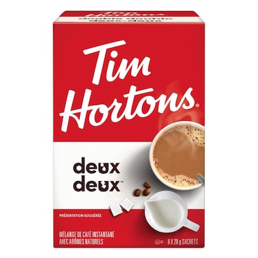 Tim Hortons Double Double Instant Coffee Mix 8 Packets, 28g
