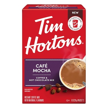 Tim Hortons Cafe Mocha Instant Coffee Mix 8 Packets, 28g