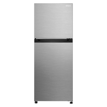 Hitachi , Net 240L, Top Mount Double Door Refrigerator, No Frost Fridge Freezer, High Power, 10 Year Warranty on Inverter Compressor, Brilliant Silver-HRTN5255MFXAE