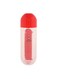 MILITARY Water Bottle With Pill Box Organizer Red/Clear