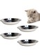 kathson Stainless Steel Whisker Relief Cat Bowl, 4 pcs Shallow and Wide Bowls, Pet Cat &amp; Dog Feeding Large Dishes Fits with Elevated Stands Pet Bowl Stand (7.88 Inch Dia.)