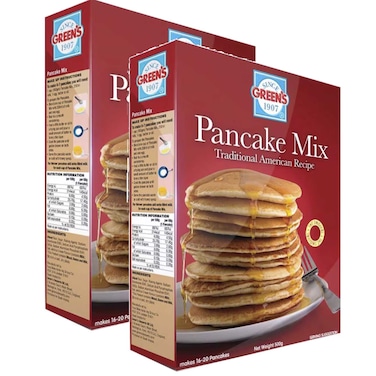 Green's Traditional American Recipe Pancake Mix, 500g Pack of 2