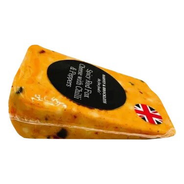 Harvey &amp; Brockless Spicy Red Fox Cheese with Chilli and Peppers 150g