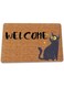 Welcome Doormat with Cat Design, Non-Slip Rubber Entry Mat, 16" x 24" (Cat Welcome Mat)