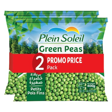 Plein Soleil Green Peas, 400g Pack of 2