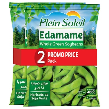 Plein Soleil Edamame Whole Green Soybeans 400g Pack of 2