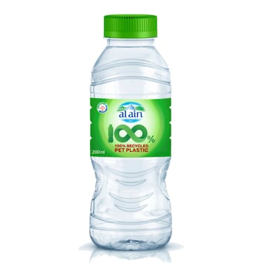 Al Ain Low Sodium Drinking Water Recycled Pet Plastic Bottle 200ml