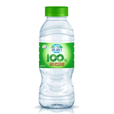 العين مياه قليلة الصوديوم زجاجة بلاستيكية معاد تدويرها 200 ملل