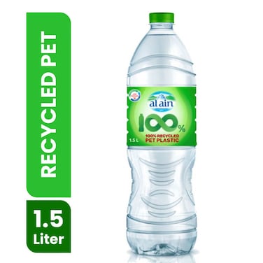 Al Ain Low Sodium Drinking Water Recycled Pet Plastic Bottle 1.5L