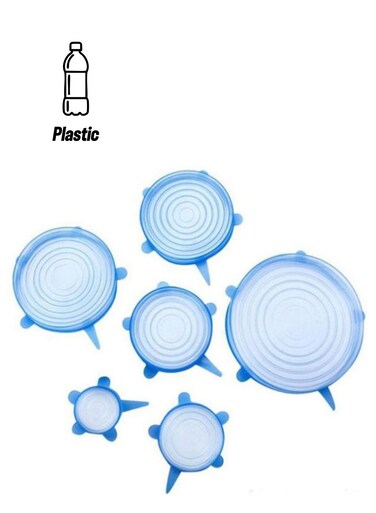 Pcs Reusable Silicone Stretch Lids Universal Lid Blue
