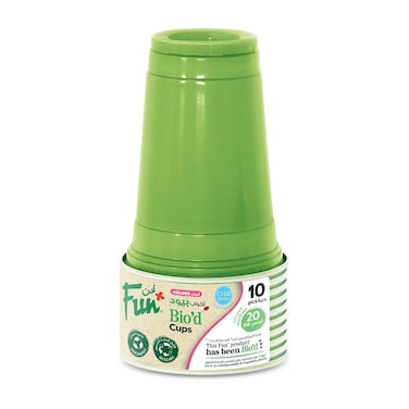 Fun Colors Biodegradable Cups Kiwi Green 592ml