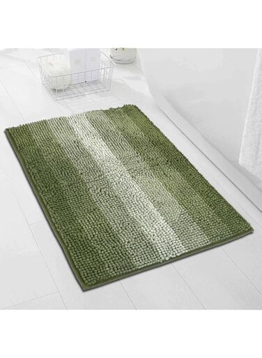 JaeMoose Bathroom Rug Mat, Luxury Chenille Shaggy Bath Rugs, Extra Soft &amp; Thick, Absorbent Water, Non-Slip, Machine Washable, Bath Mats for Bath Floor,Tub and Shower. (Green, 40x60cm)
