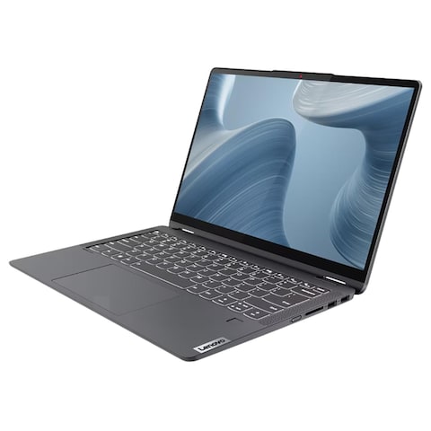 لينوفو لابتوب أيدياباد فلكس 5 14IAU7 2 في 1 مع شاشة 14 بوصة ومعالج كور i7 وذاكرة وصول عشوائي 16 غيغا ومحرك أقراص SSD 512 غيغا وبطاقة رسومات إنتل آيريس إكس إي - رمادي عاصف