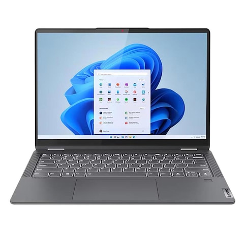 لينوفو لابتوب أيدياباد فلكس 5 14IAU7 2 في 1 مع شاشة 14 بوصة ومعالج كور i7 وذاكرة وصول عشوائي 16 غيغا ومحرك أقراص SSD 512 غيغا وبطاقة رسومات إنتل آيريس إكس إي - رمادي عاصف