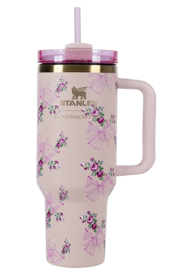 The Stanley X LoveShackFancy Holiday Quencher, Stainless Steel Vacuum Insulated Tumbler with Lid and