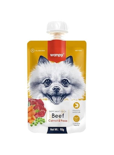 Wanpy Fresh Beef &amp; Carrot Dog Meat Paste 90g