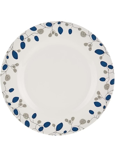 Servewell Melamine Blue Decor Small Dinner Plate 25Cm