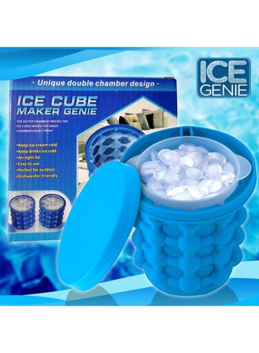 Silicone Ice Cube Maker Blue 10cm