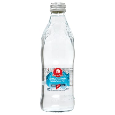 Carrefour Low in Sodium Turkish Natural Mineral Water Glass Bottle, 330ml