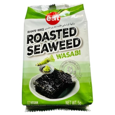 Ah-Saa Eat Wasabi Roasted Seaweed, 5g