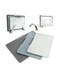 Cutting Boards For Kitchen Dishwasher Safe,Set Of 3 With Holder,Plastic Cutting Boards With Easy-Grip Handles.Garlic Grinding Area. BPA Free,Non-Porous Non-Slip Feet