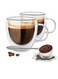 Baby COOLBABY Espresso Cup Shot Glass Coffee Set of 2 - Double Wall Insulated Glass Tumbler With Handle Everyday Coffee Cup Ideal For Espresso And Coffee Machines (250ML)