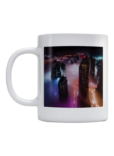 Dubai City Printed Mug Black/Blue/White 350ml