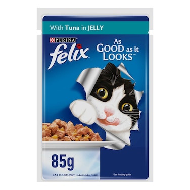 Purina Felix As Good As It Looks with Tuna in Jelly Adult Cat Food, 85g