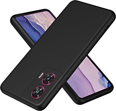 Case for Motorola Edge 50 Fusion, Camera Protection Ultra Slim Soft TPU Silicone Matte Shockproof Bumper Full-Body Protective Cover for Motorola Edge 50 Fusion (Black)
