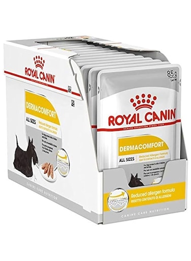 Royal Canin CCN Dermacomfort Wet Food Pouches Box of 12x85g Canine Care Nutrition Dog Food
