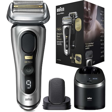 Braun Series 9 Pro+ Electric Shaver with ProComfort Head 6-in-1 SmartCare Centre 9597cc, Galvano Silver